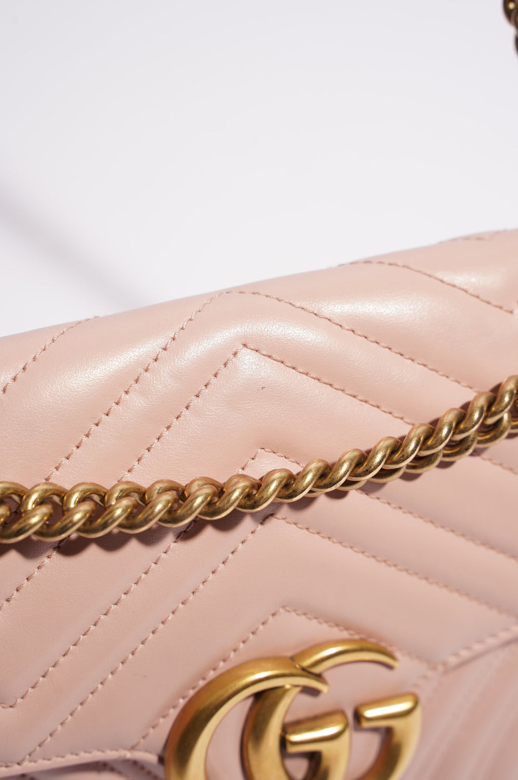 Gucci Womens Marmont Flap Dusty Pink Small