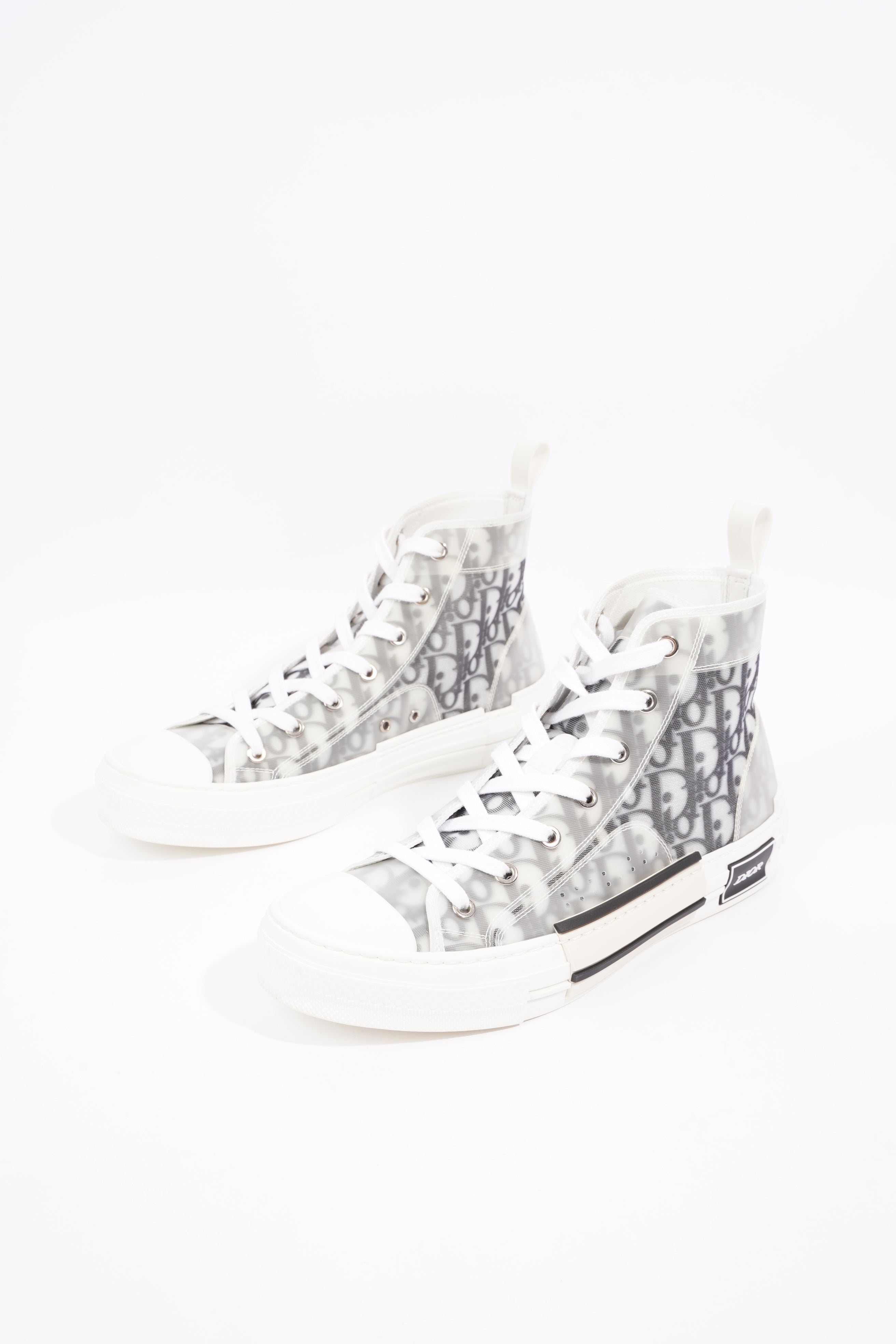 Christian Dior Mens B23 High Top Grey / Oblique EU 40 / UK 6