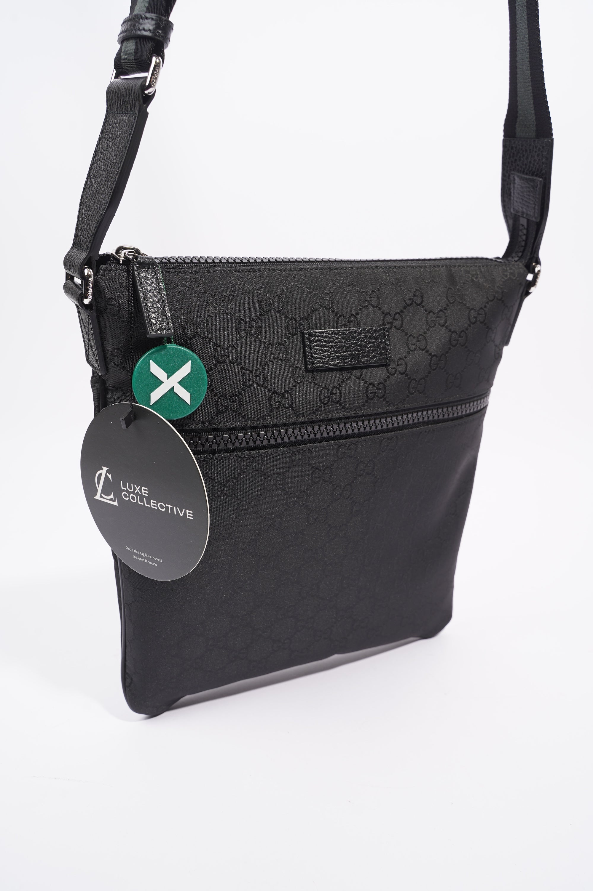 Gucci Mens GG Messenger Bag Black Small