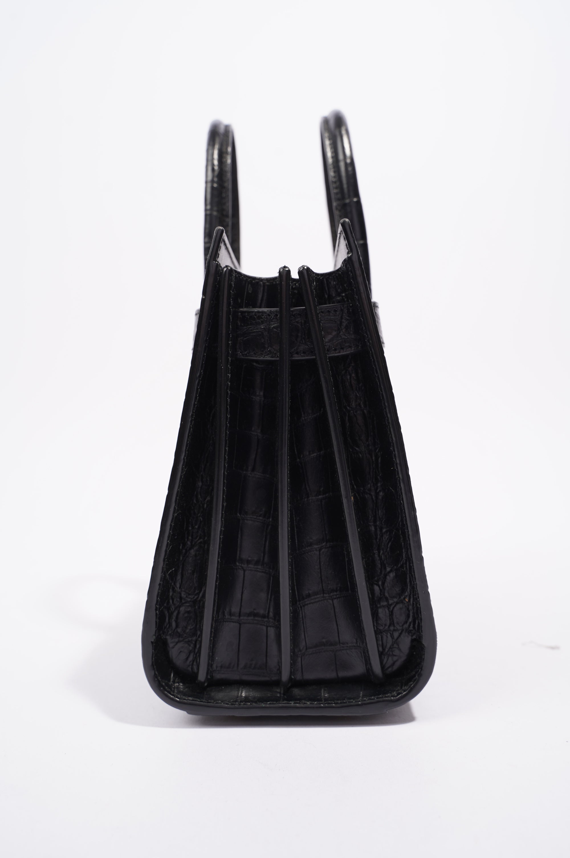 Saint Laurent Womens Sac De Jour Black / Croc Nano
