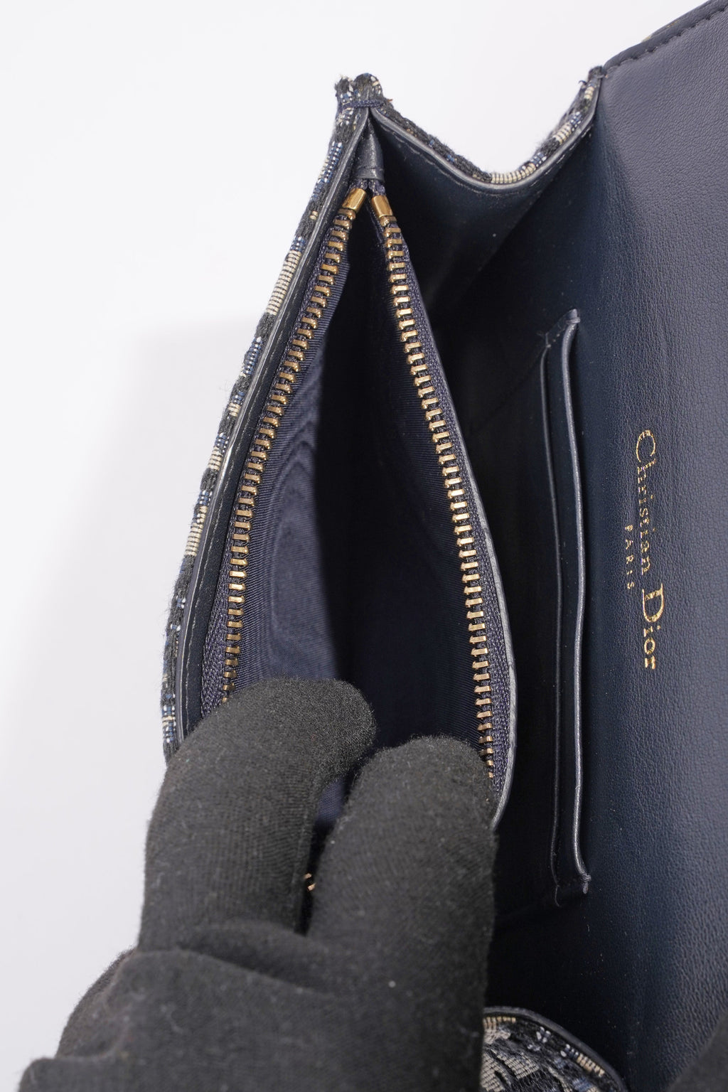 Christian Dior Saddle Belt Bag Blue Oblique Canvas