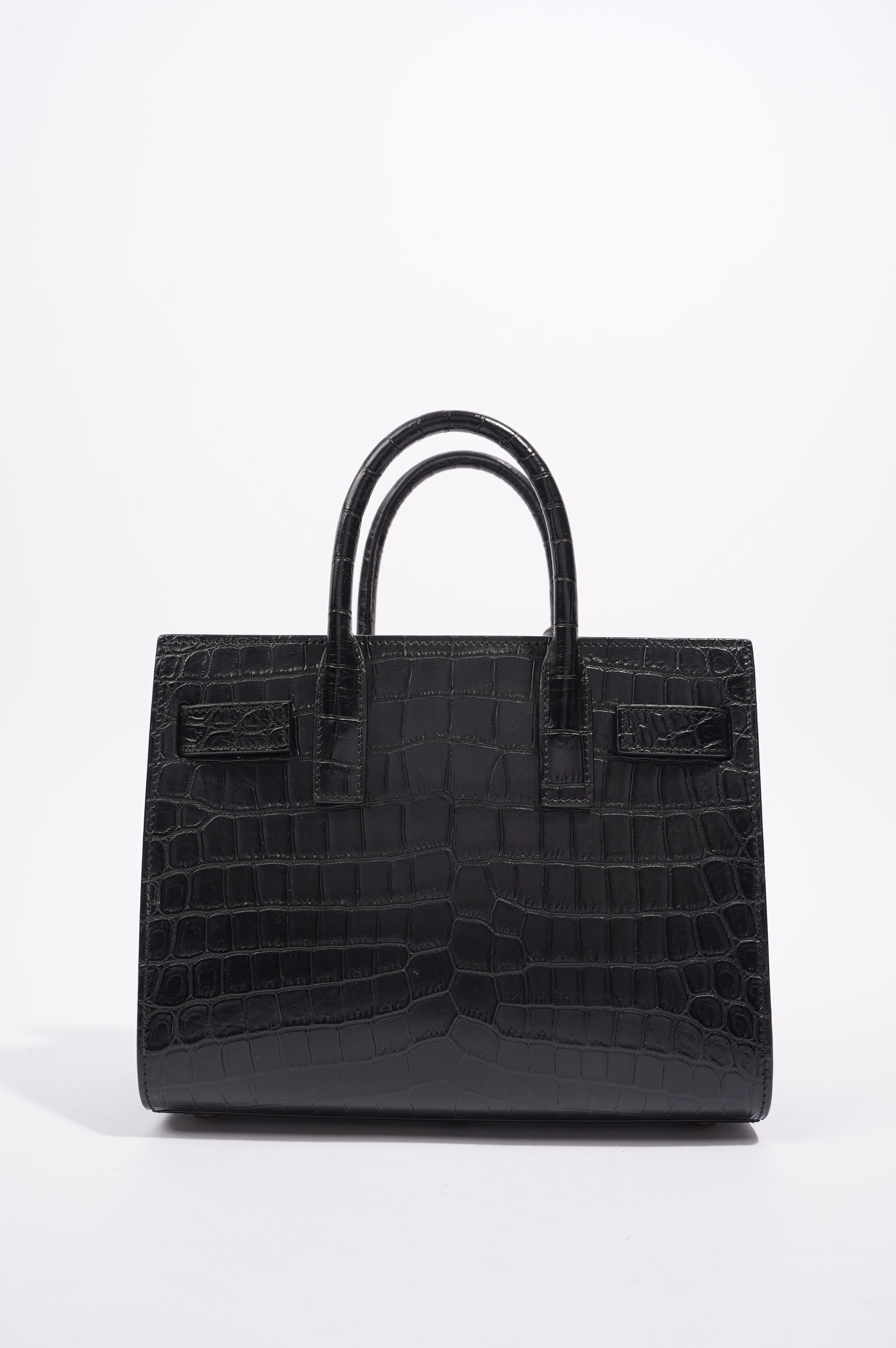 Saint Laurent Womens Sac De Jour Black / Croc Nano