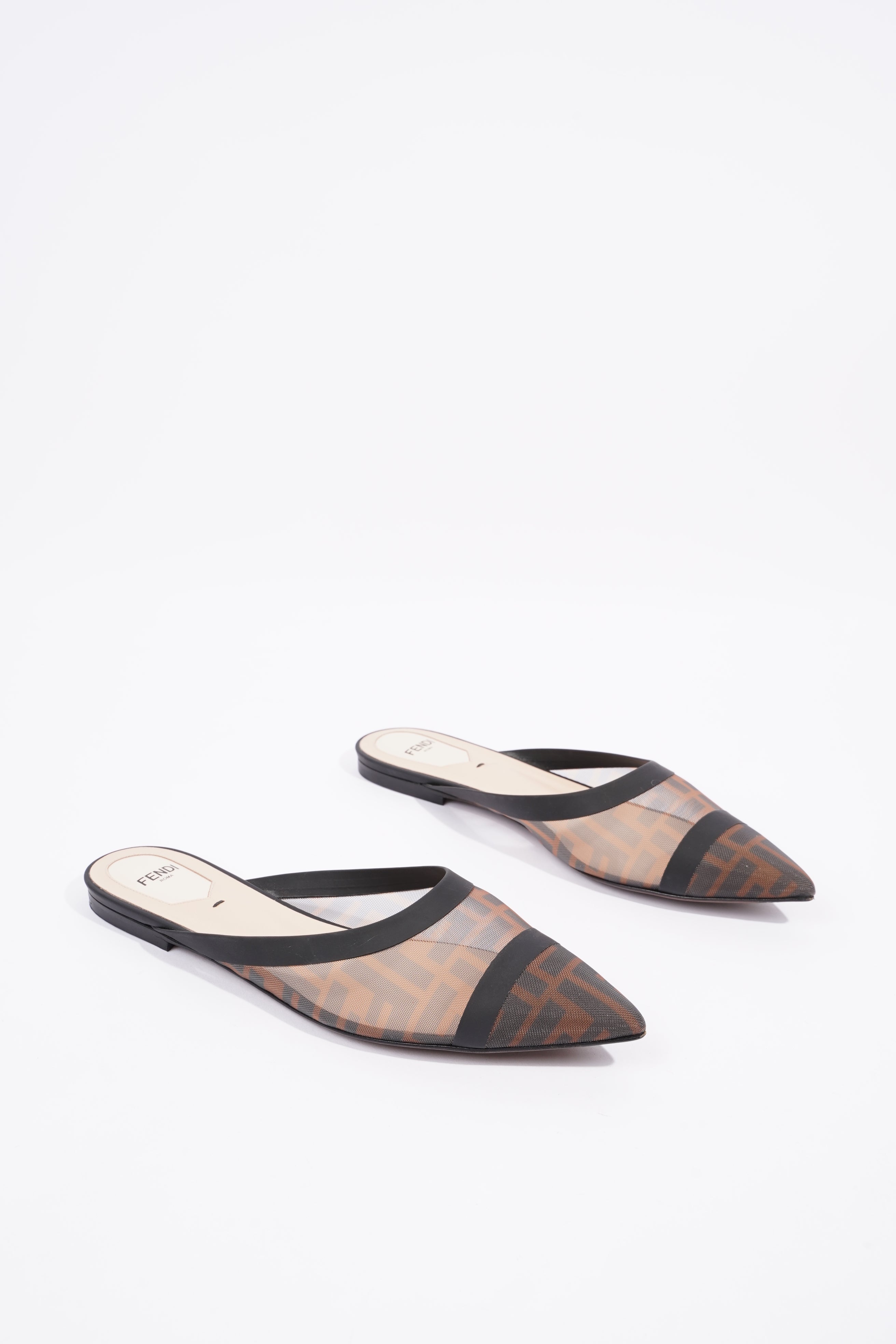 Fendi Womens Mesh Pumps Zucca Print EU 39 / UK 6