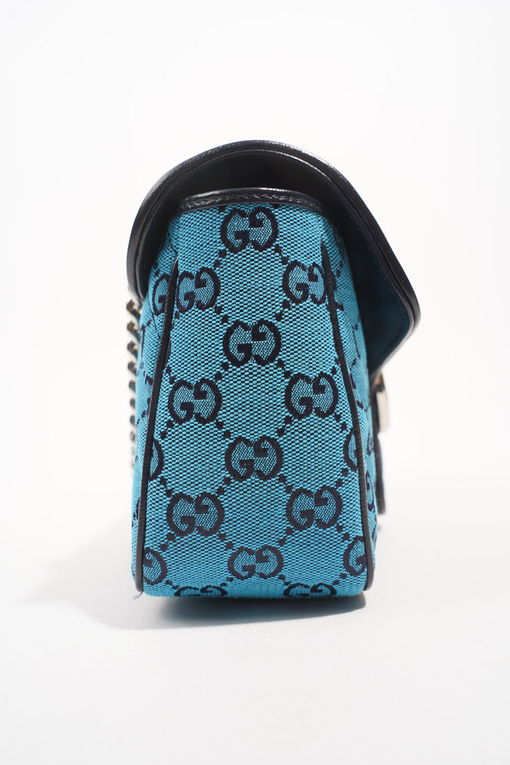 Gucci Womens GG Marmont Flap Bag Blue Small