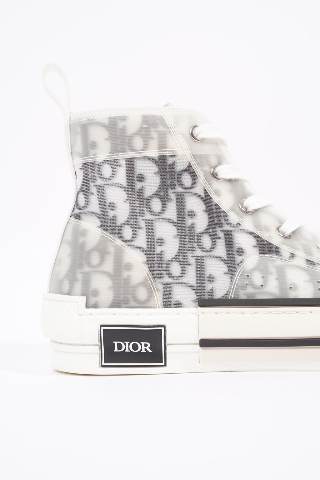Christian Dior Mens B23 High Top Grey / Oblique EU 40 / UK 6