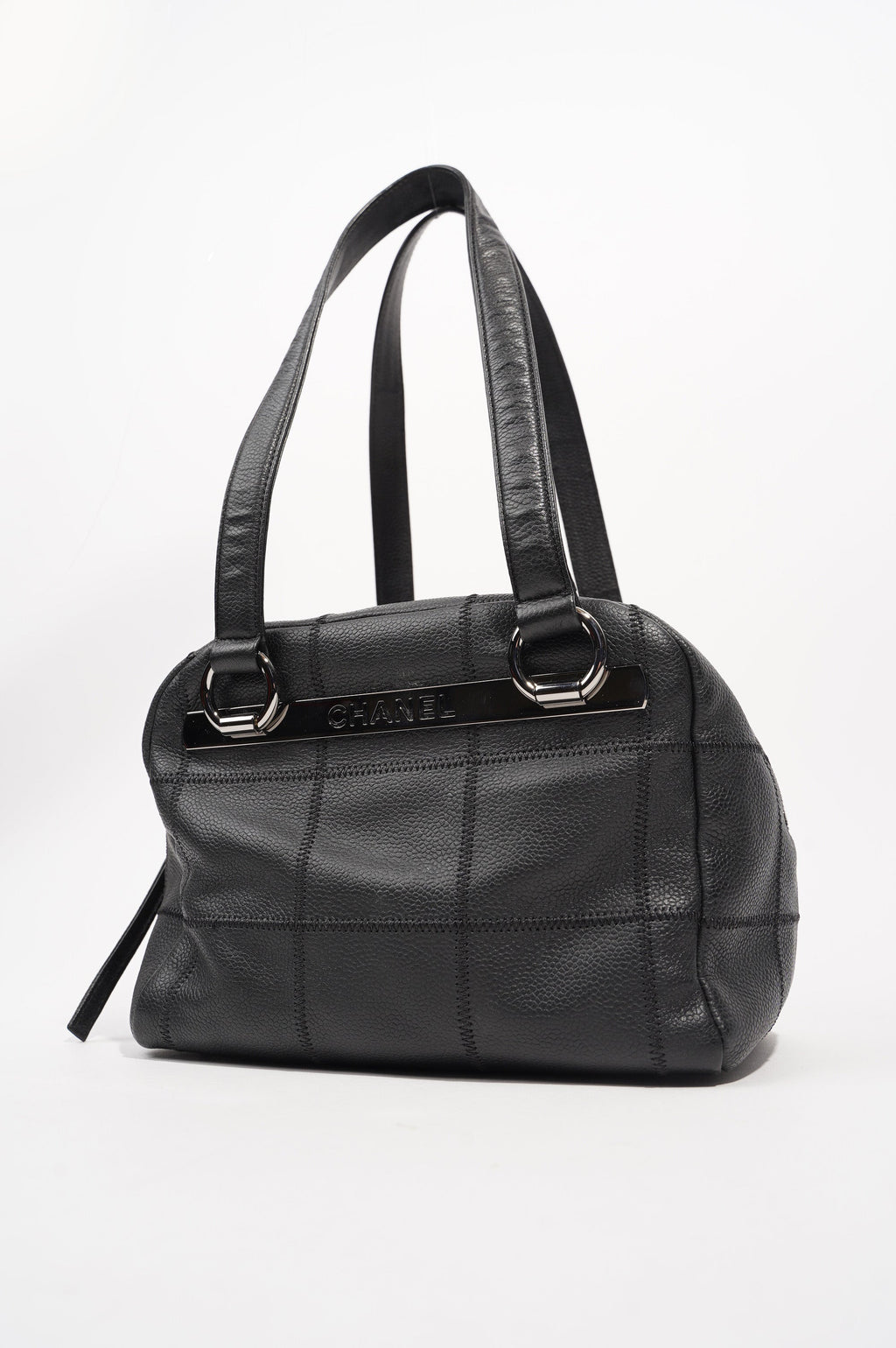 Chanel Womens Chocolate Box Bowling Bag Small