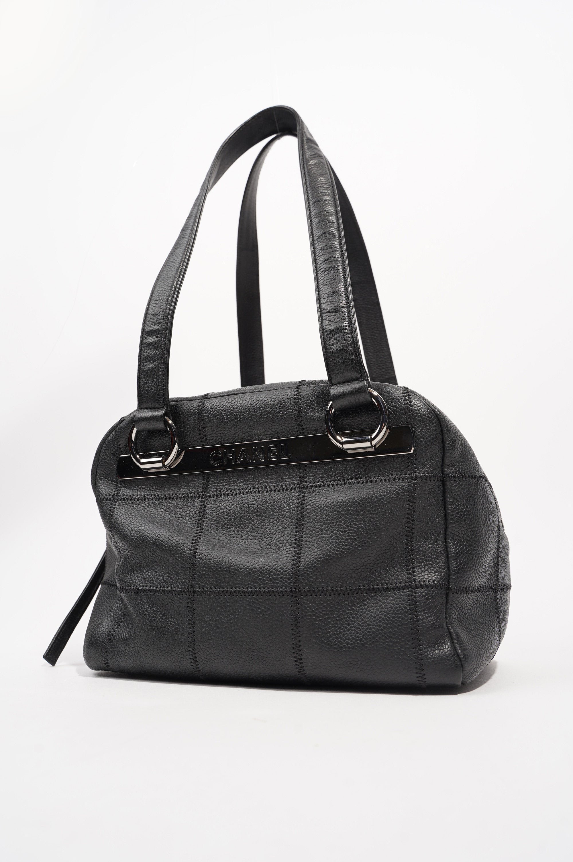 Chanel Womens Chocolate Box Bowling Bag Small