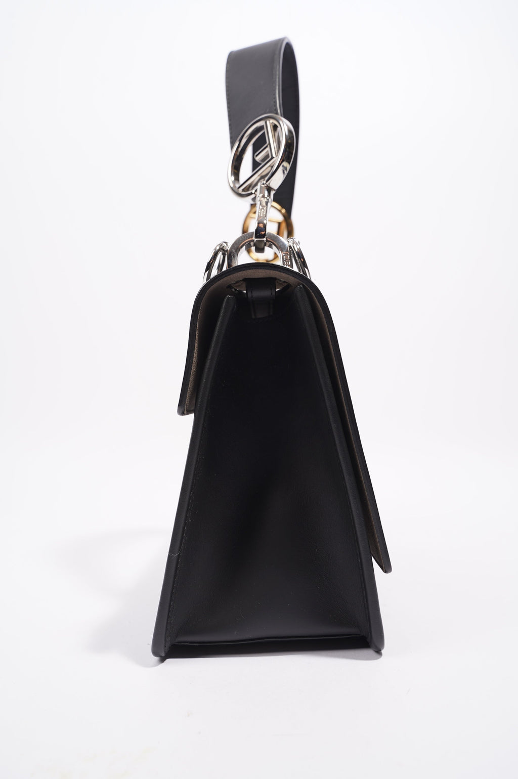 Fendi Womens Fendi Kan I Bag Black Leather