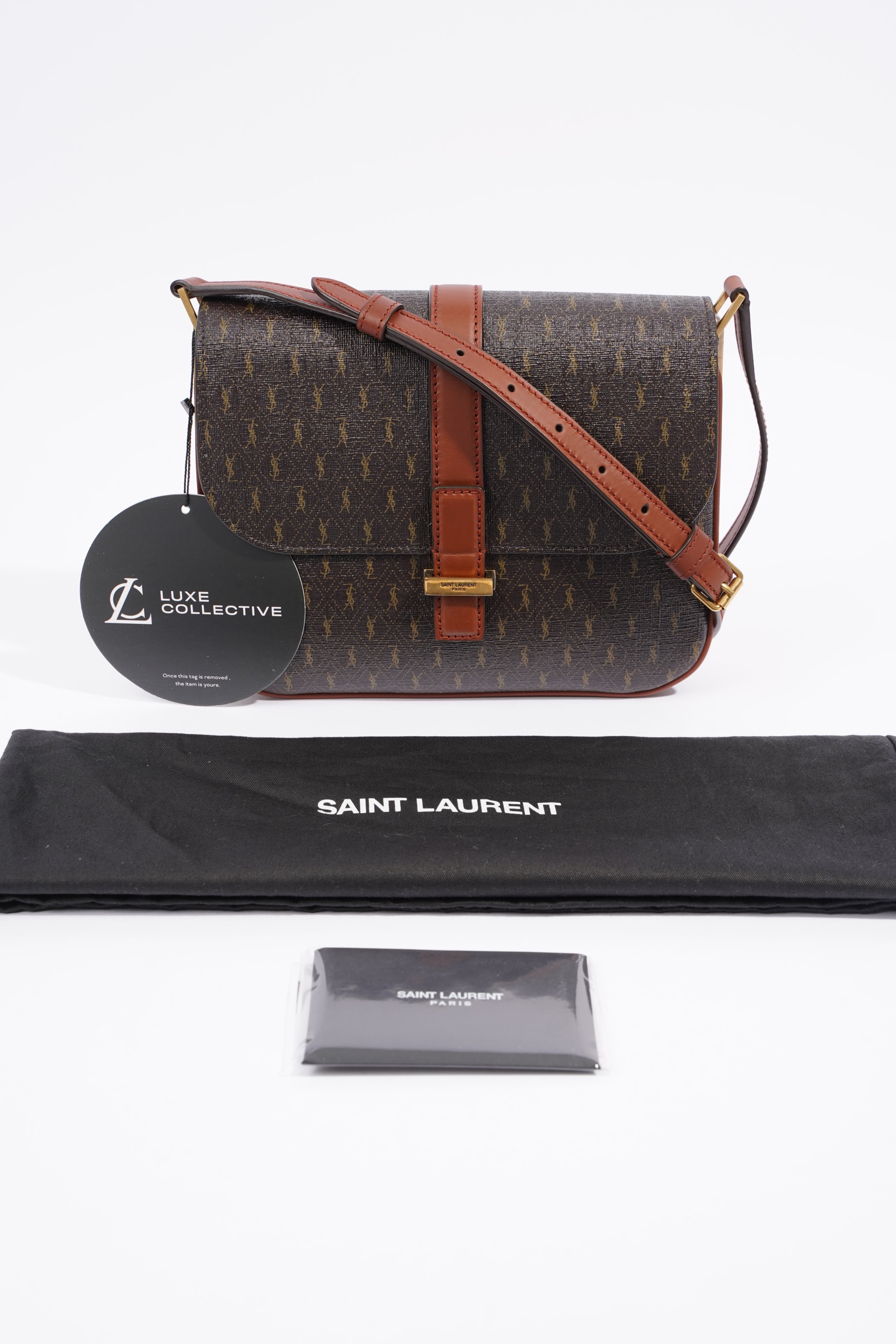 Saint Laurent Le Monagramme Small Satchel Chestnut