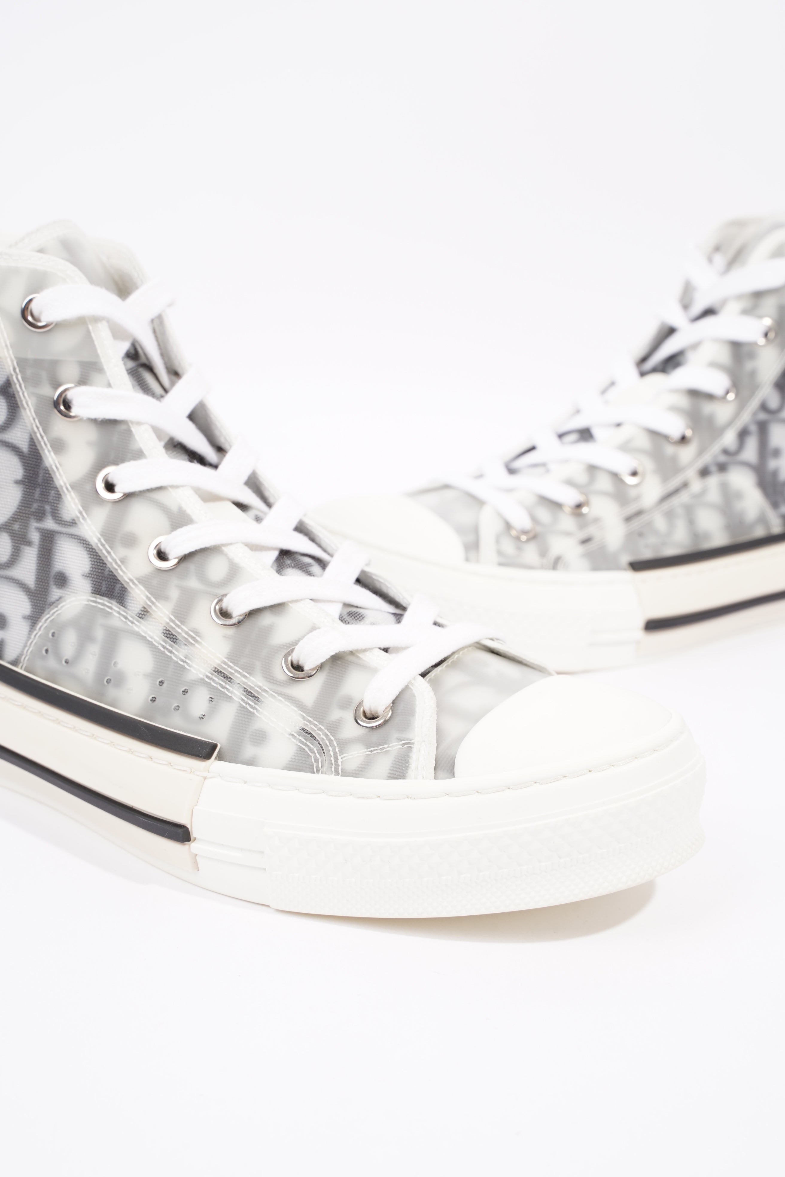 Christian Dior Mens B23 High Top Grey / Oblique EU 40 / UK 6