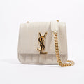 Saint Laurent Womens Vicky Bag White Small