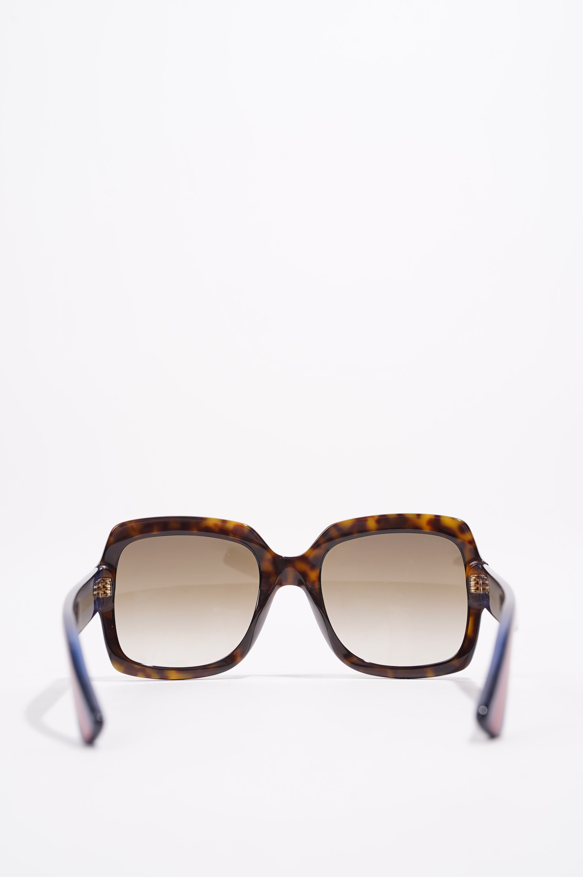 Gucci Womens GG0036S Sunglasses Tortoise Shell / Blue / Red 140