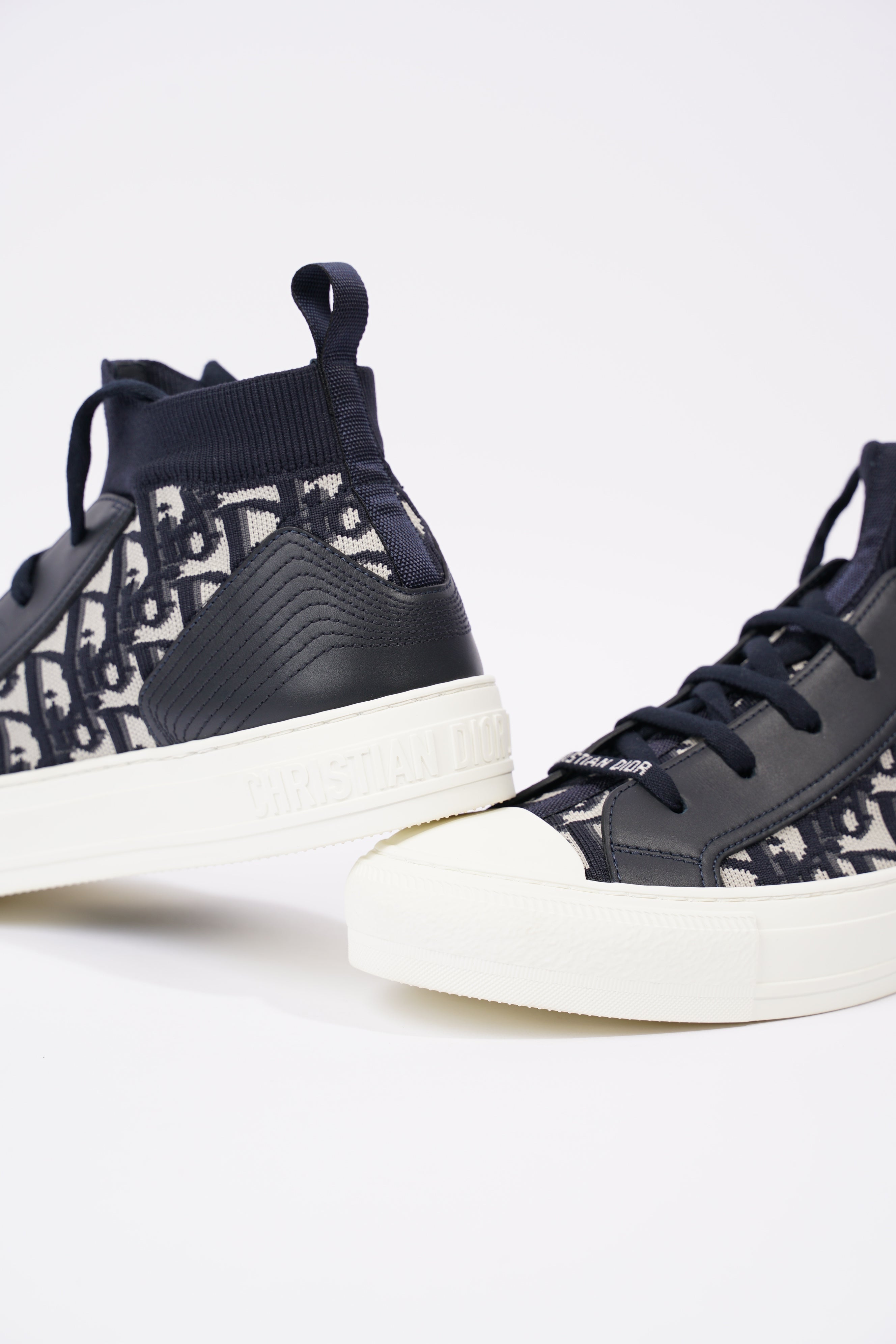 Christian Dior Womens Walk n' Dior High Top Navy / White EU 40 / UK 7