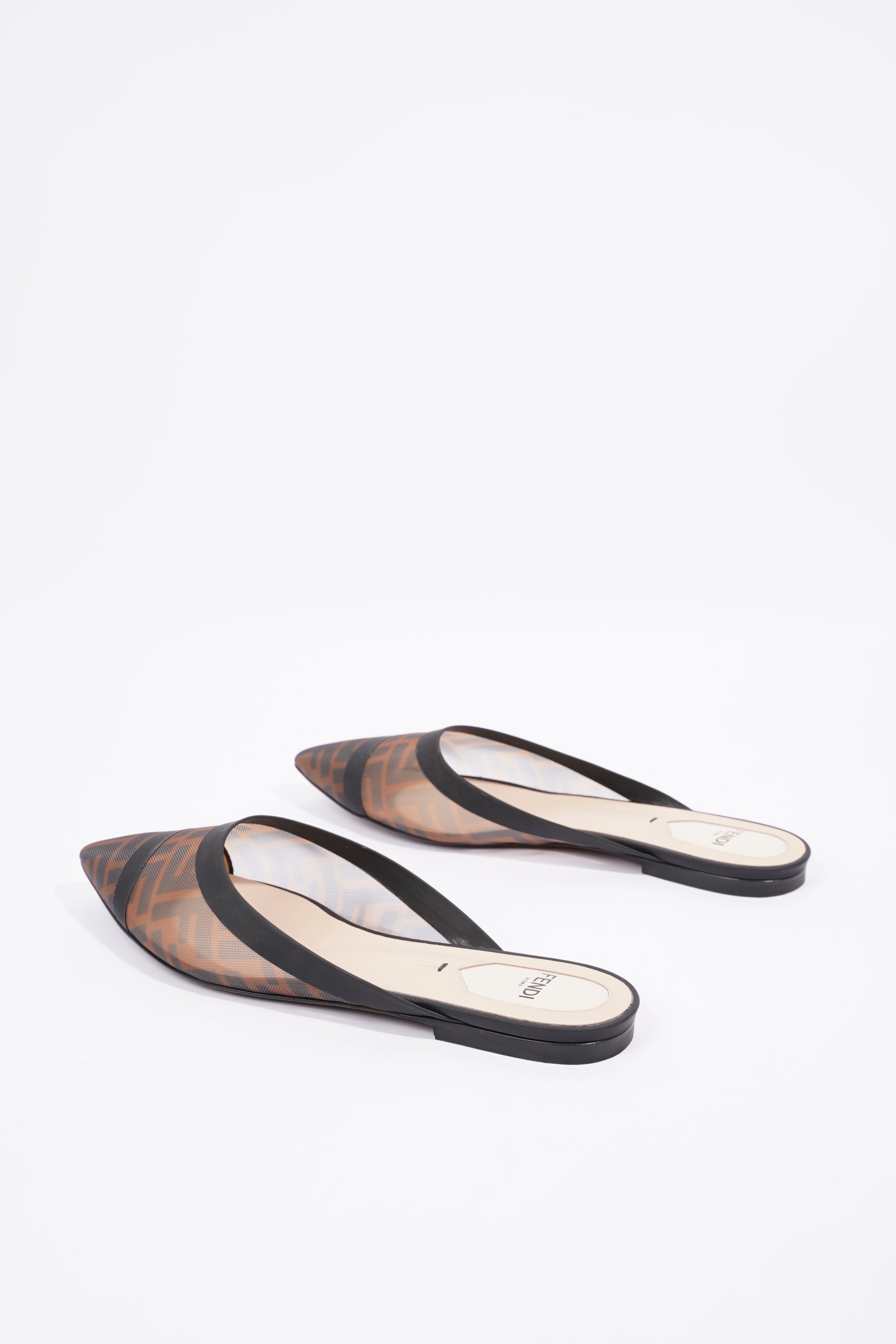 Fendi Womens Mesh Pumps Zucca Print EU 39 / UK 6