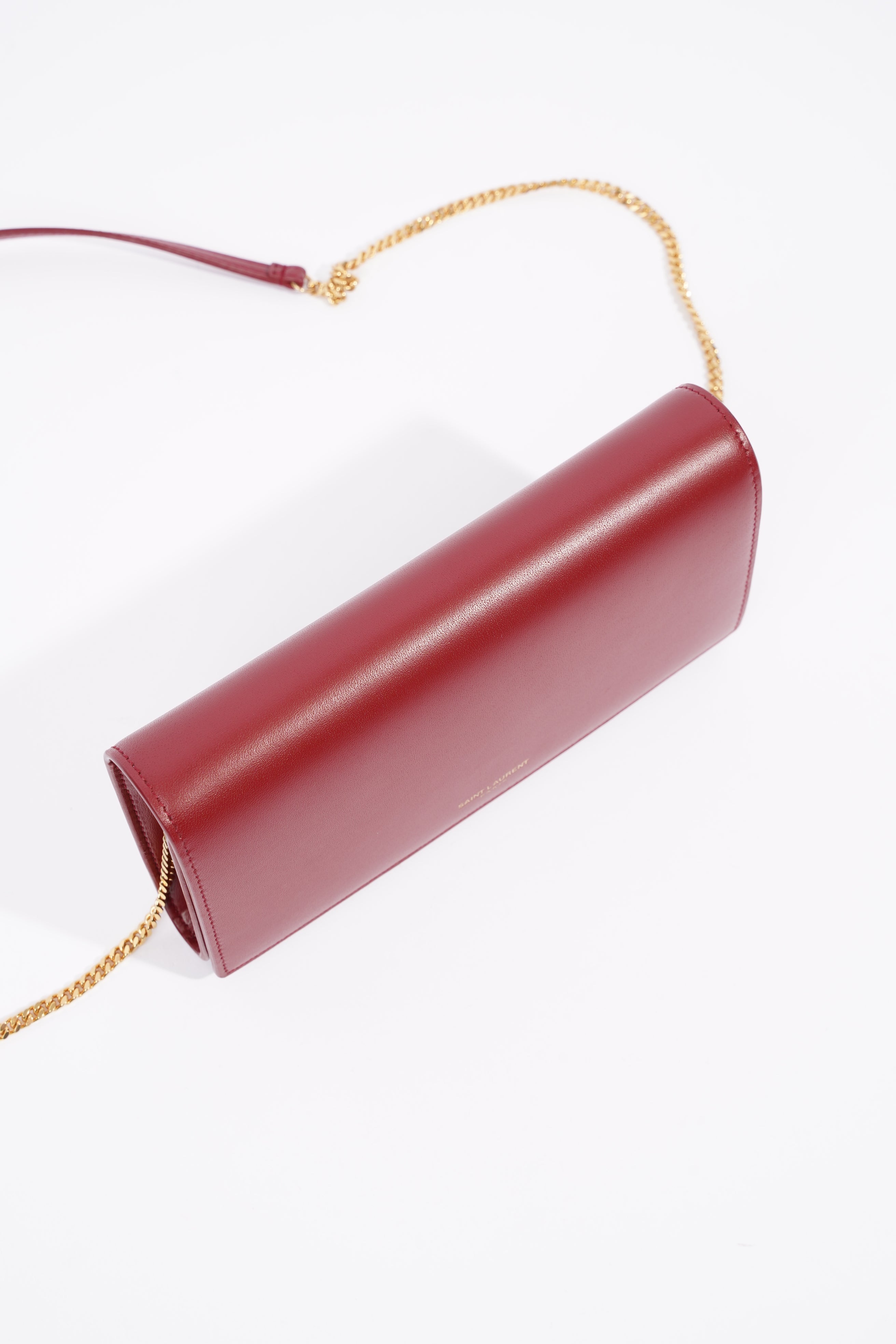 Saint Laurent Womens Mini Paris Bag Red Leather