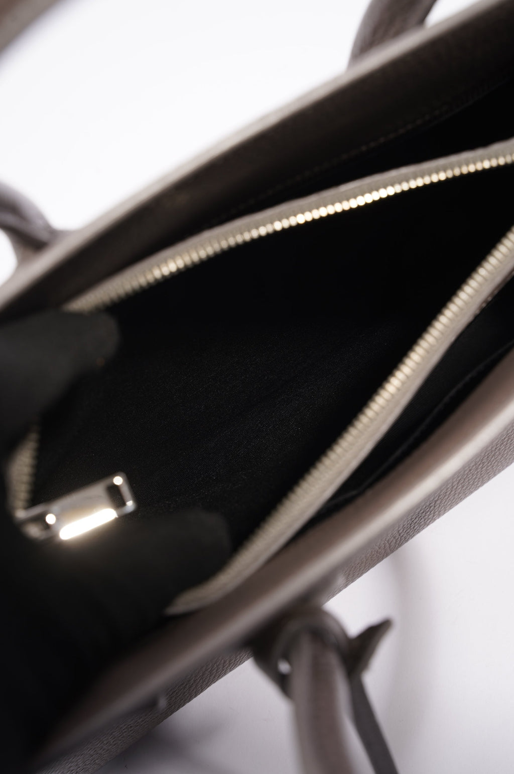 Saint Laurent Sac De Jour Tote Bag Grey Leather Small