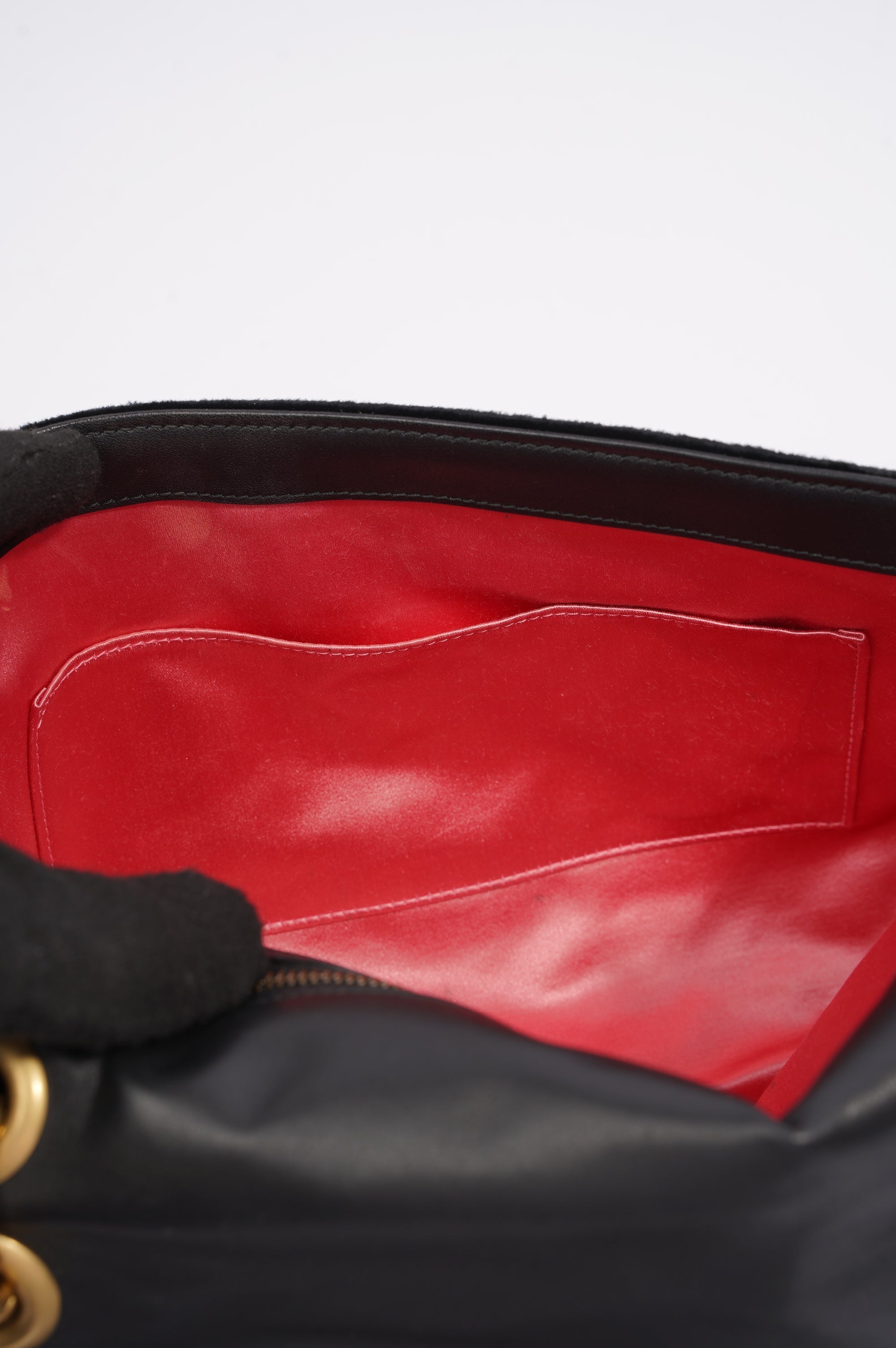 Gucci Mamont Loved Flap Black Embroidery / Velvet Medium
