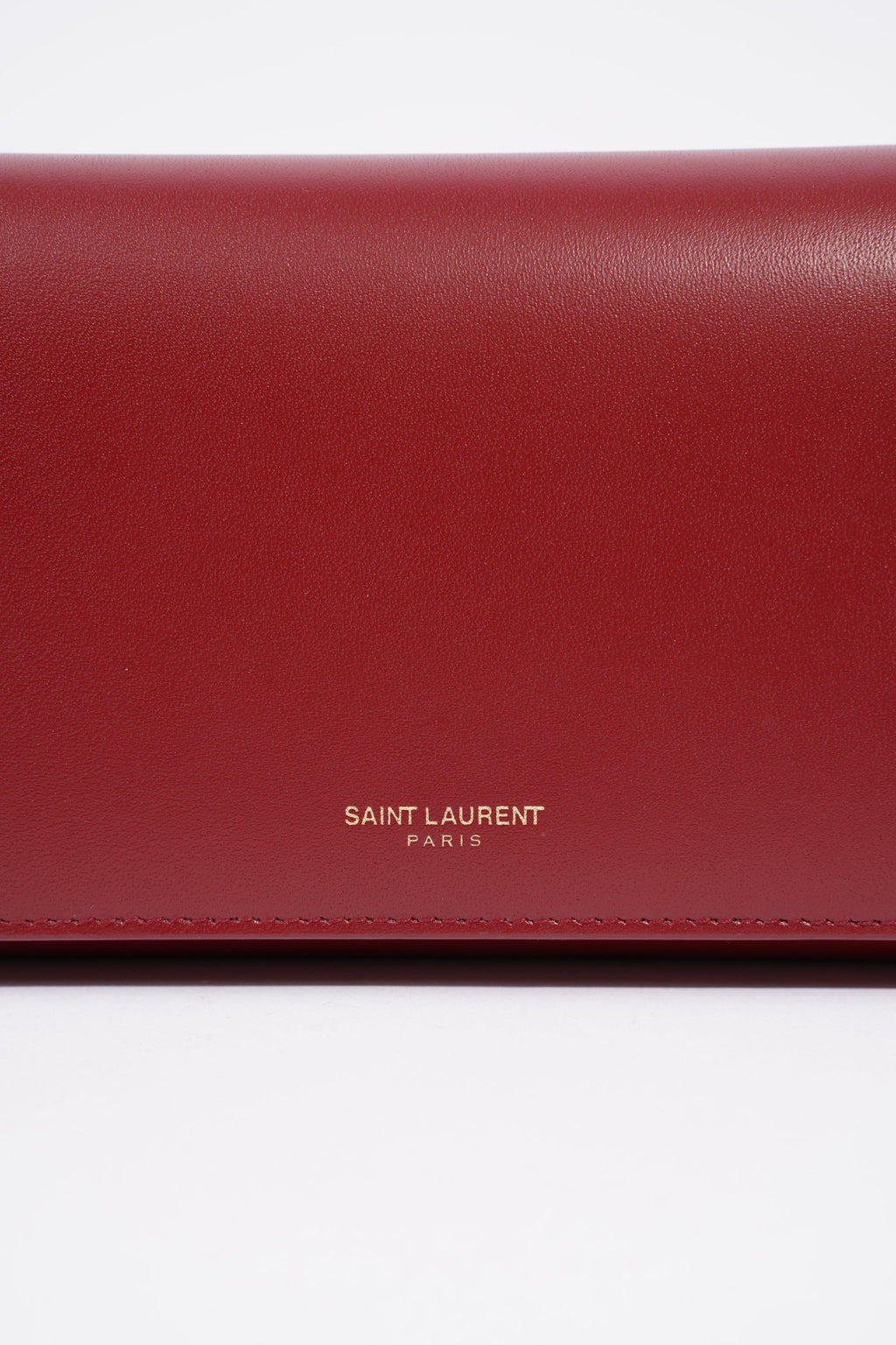 Saint Laurent Womens Mini Paris Bag Red Leather