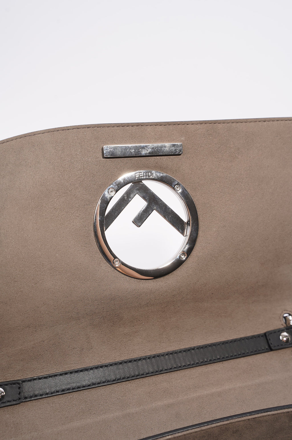 Fendi Womens Fendi Kan I Bag Black Leather