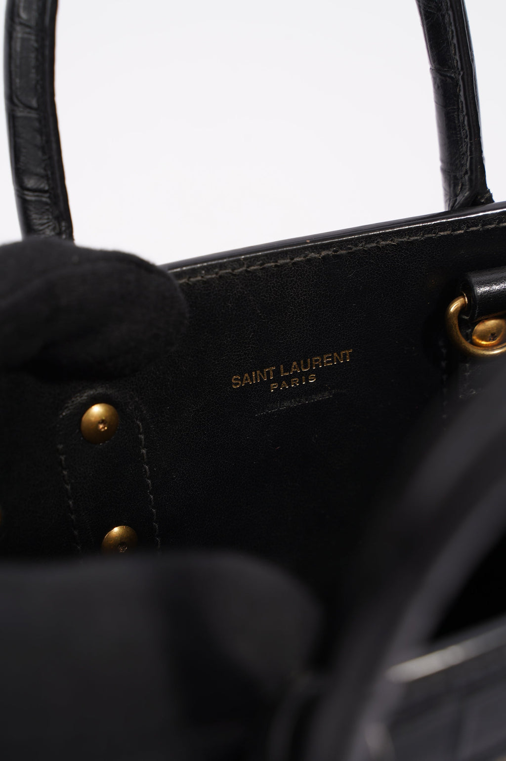 Saint Laurent Womens Sac De Jour Black / Croc Nano