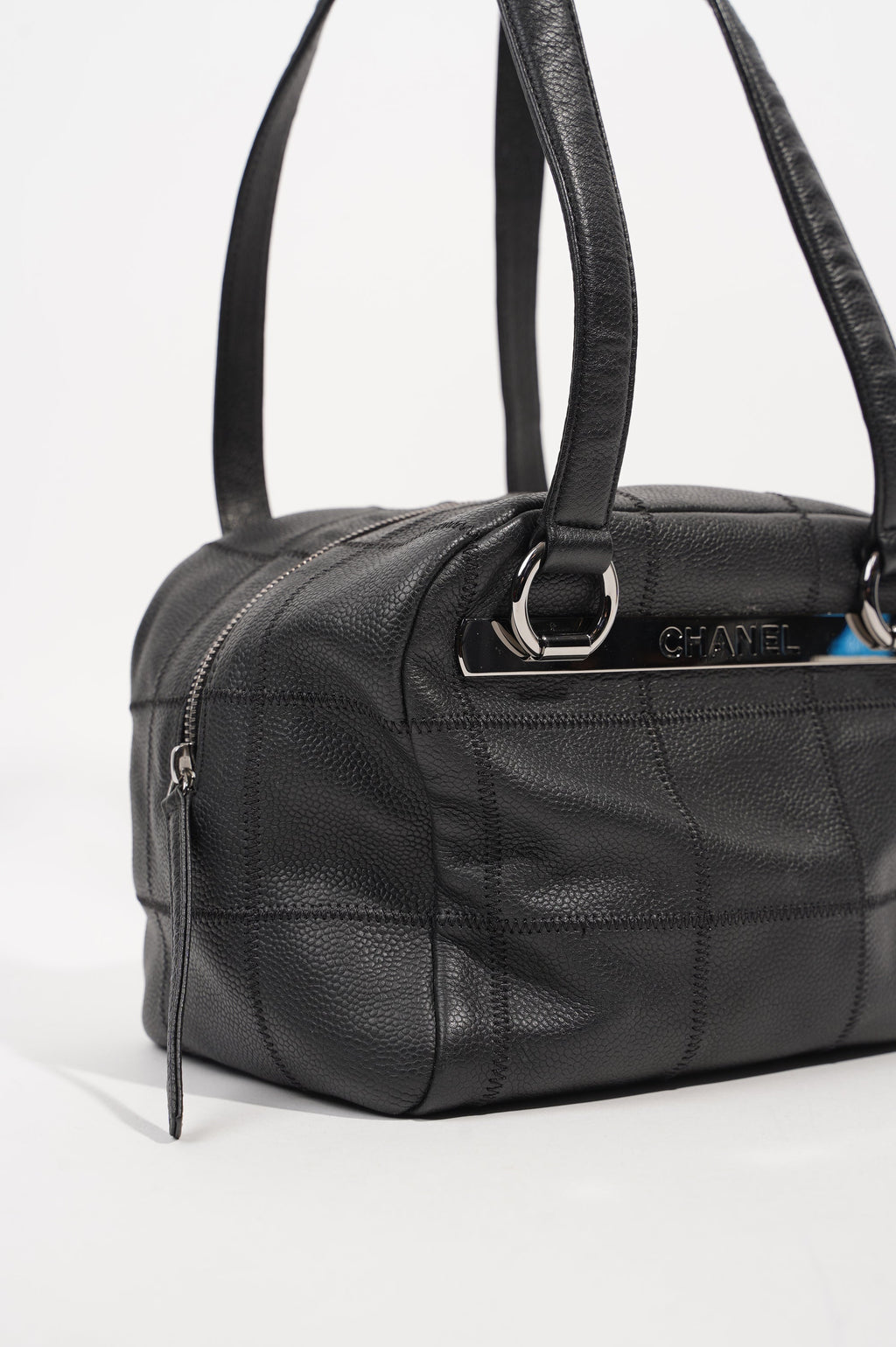 Chanel Womens Chocolate Box Bowling Bag Small