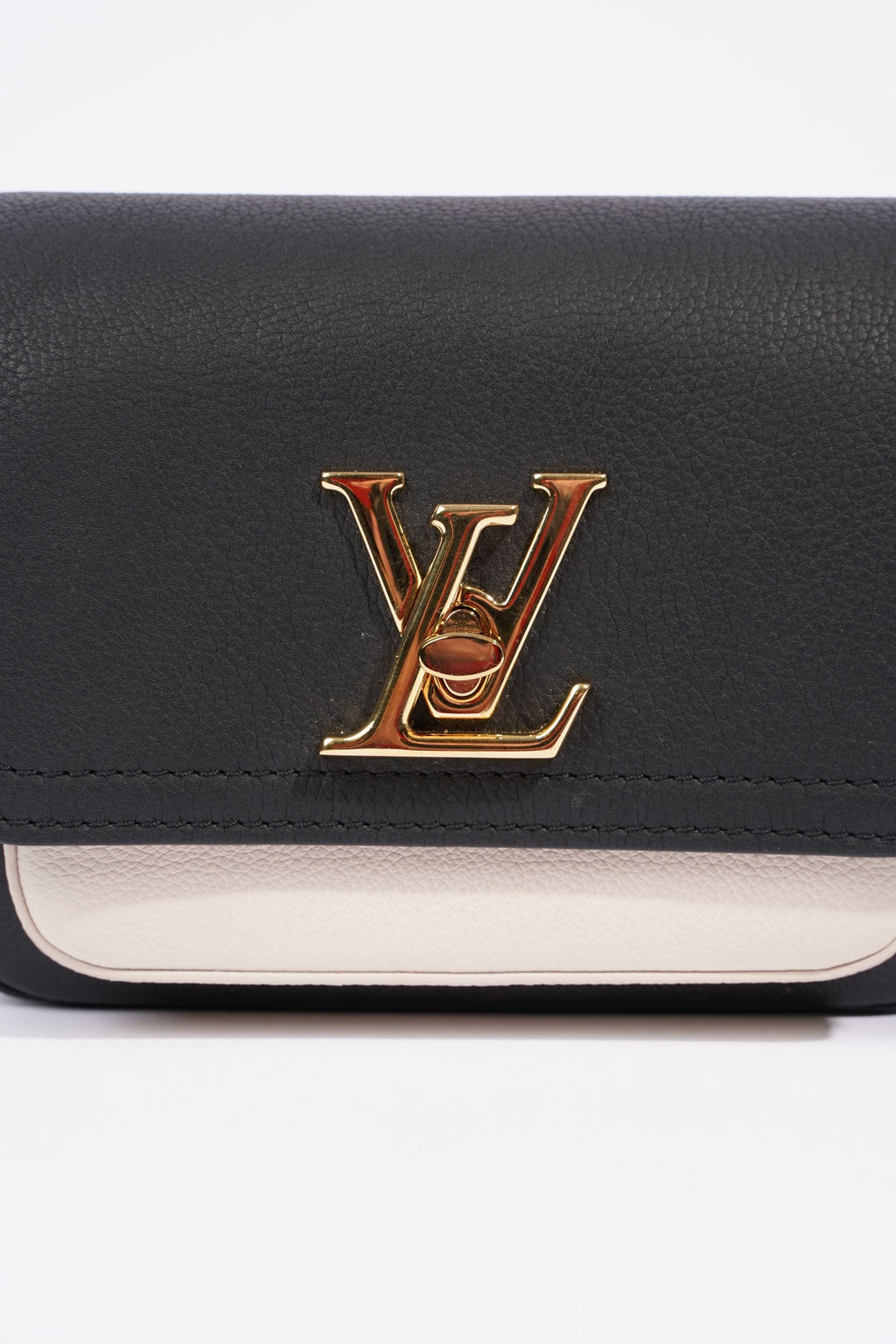 Louis Vuitton Womens Lockme Tender Black / White Leather