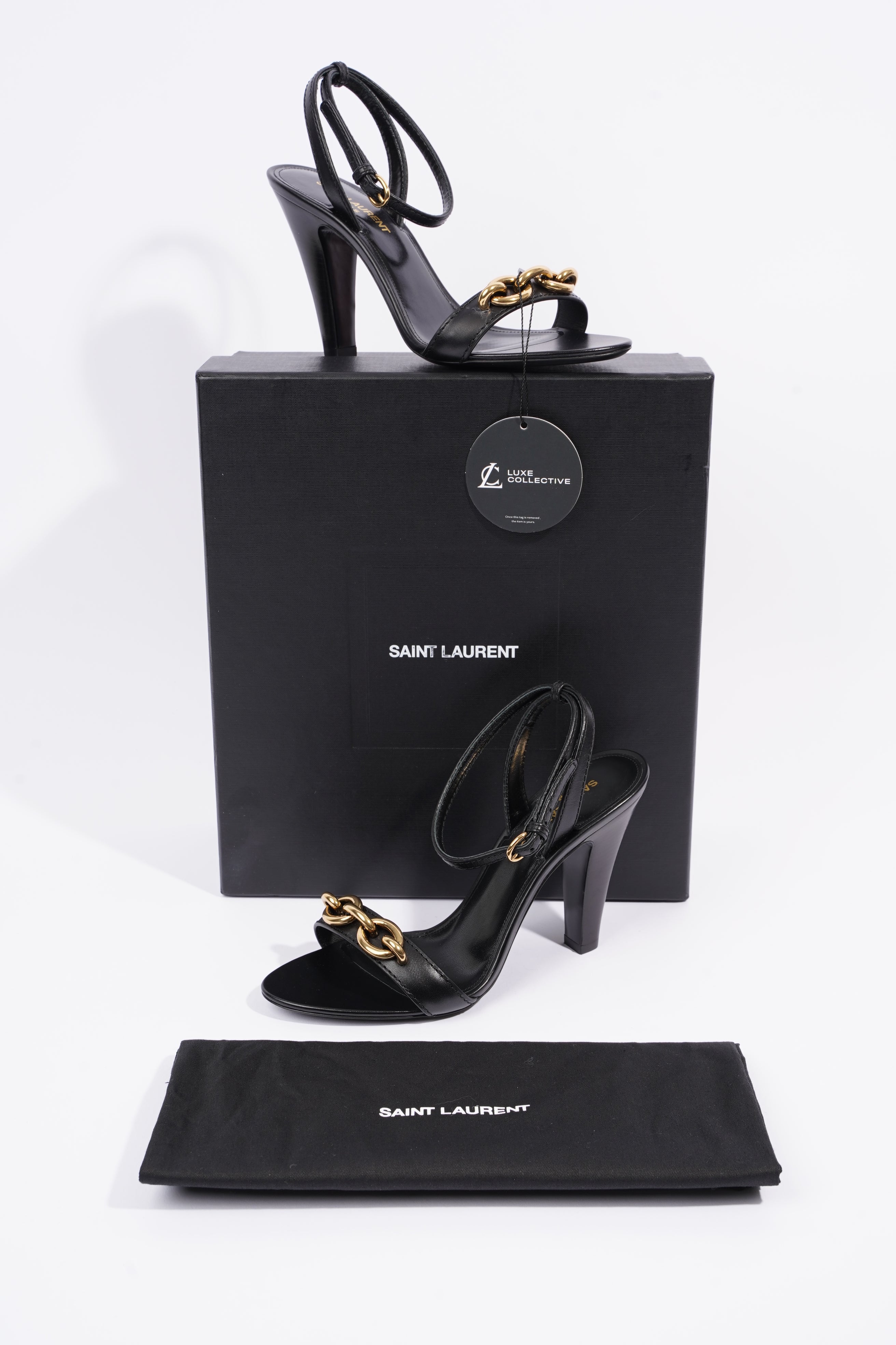 Saint Laurent Womens Maillon 95 Black / Gold EU 37 / UK 4