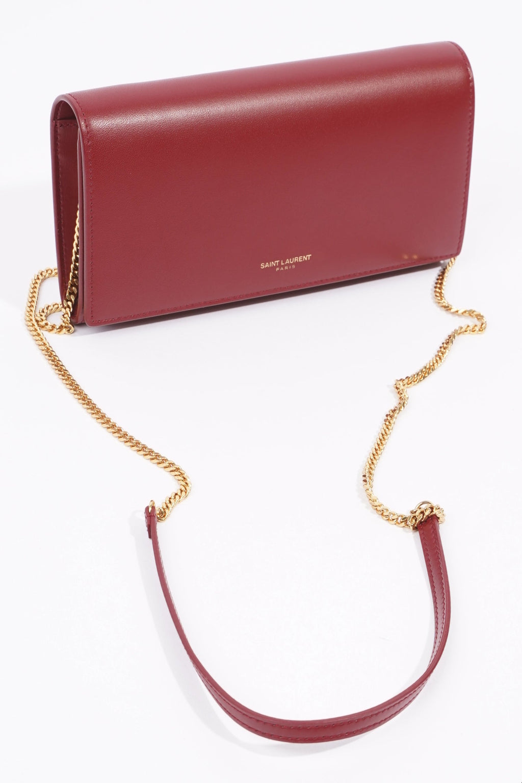 Saint Laurent Womens Mini Paris Bag Red Leather