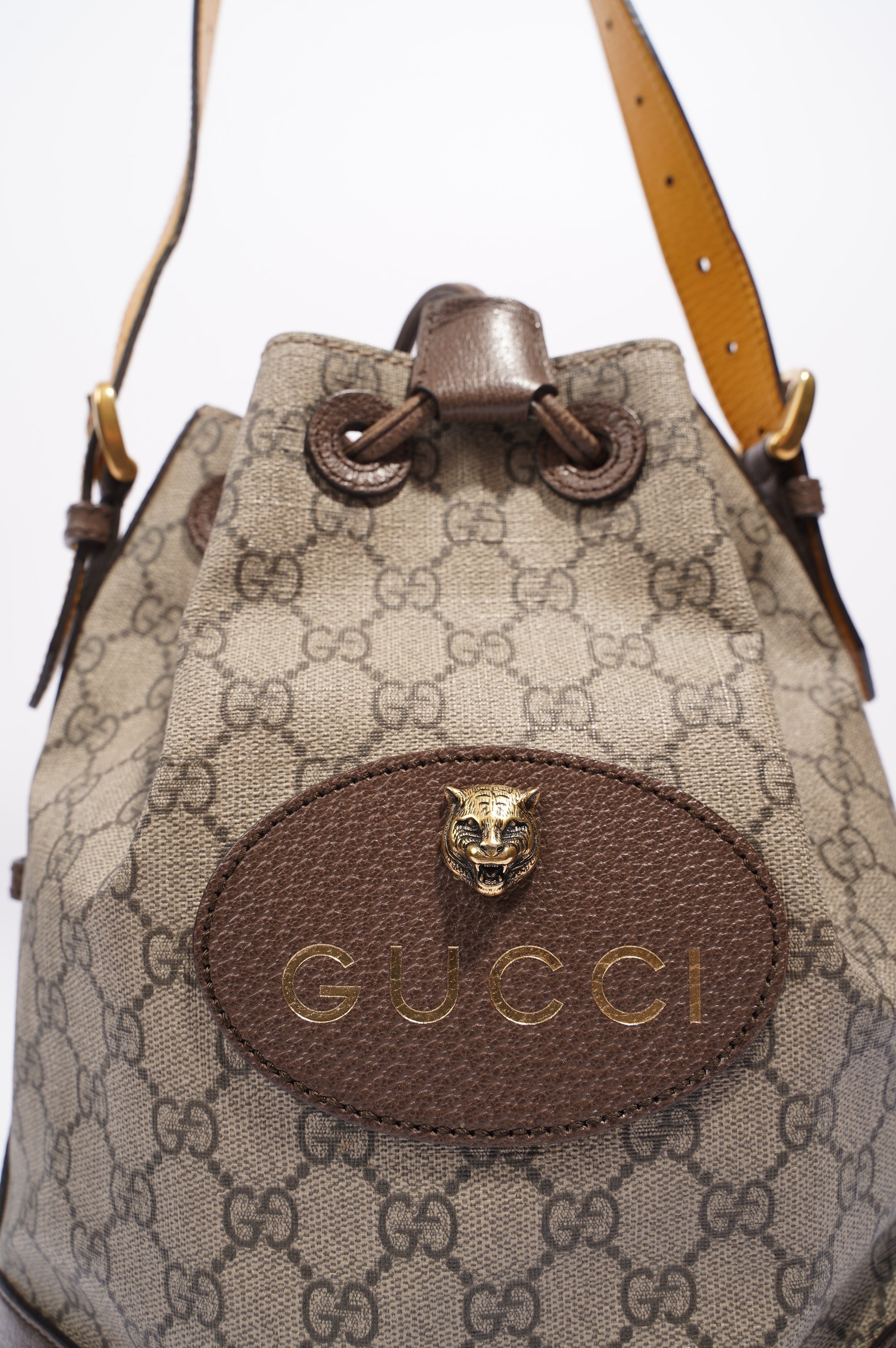 Gucci Neo Vintage Bucket Brown Canvas / Leather