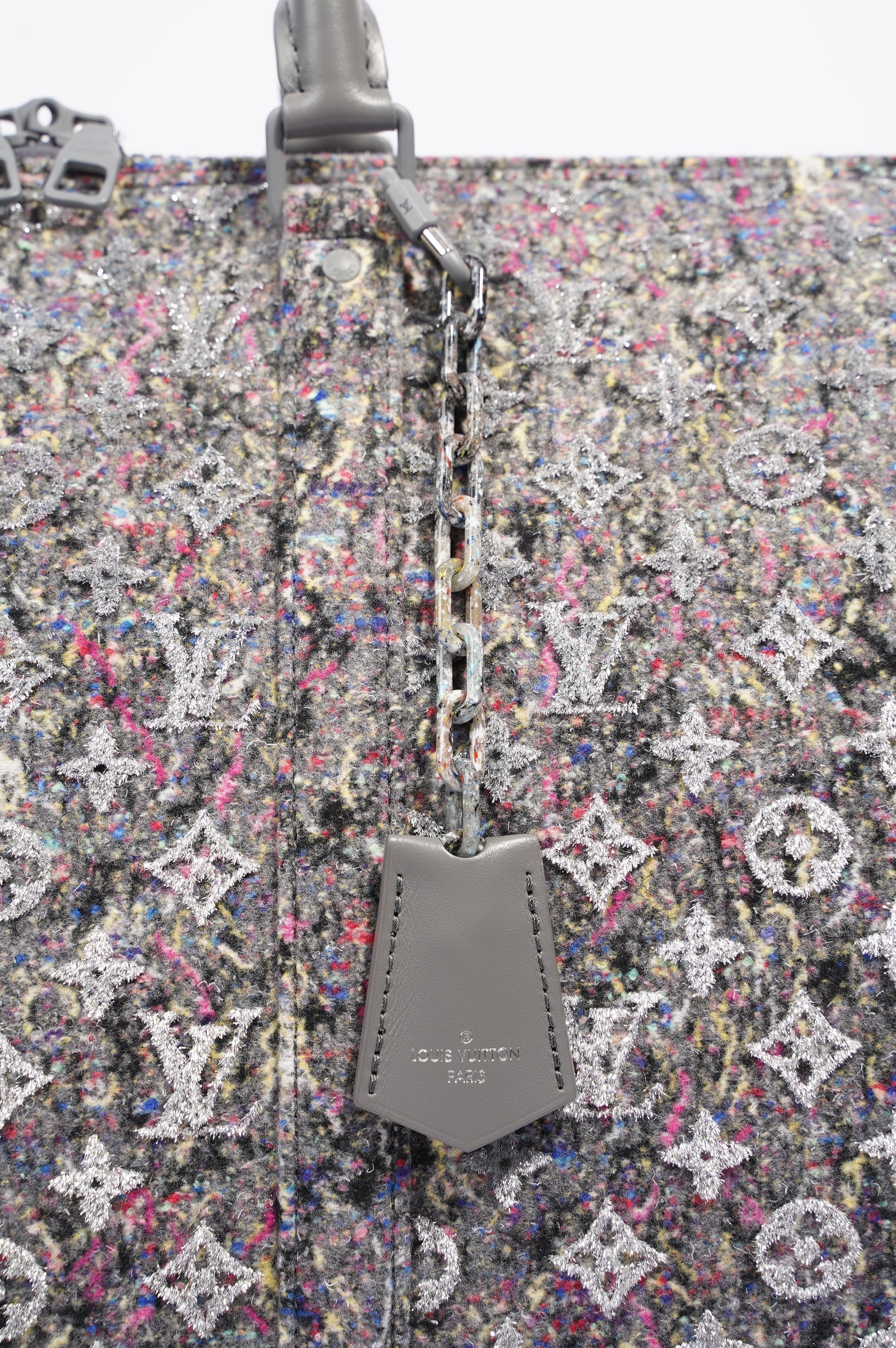 Louis Vuitton Womens Keepall Bandouliere Multicolour Wool Monogram 50