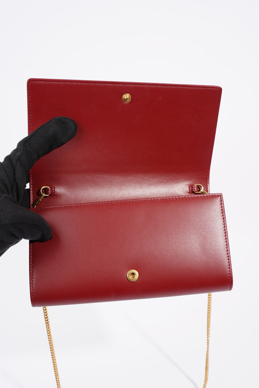 Saint Laurent Womens Mini Paris Bag Red Leather