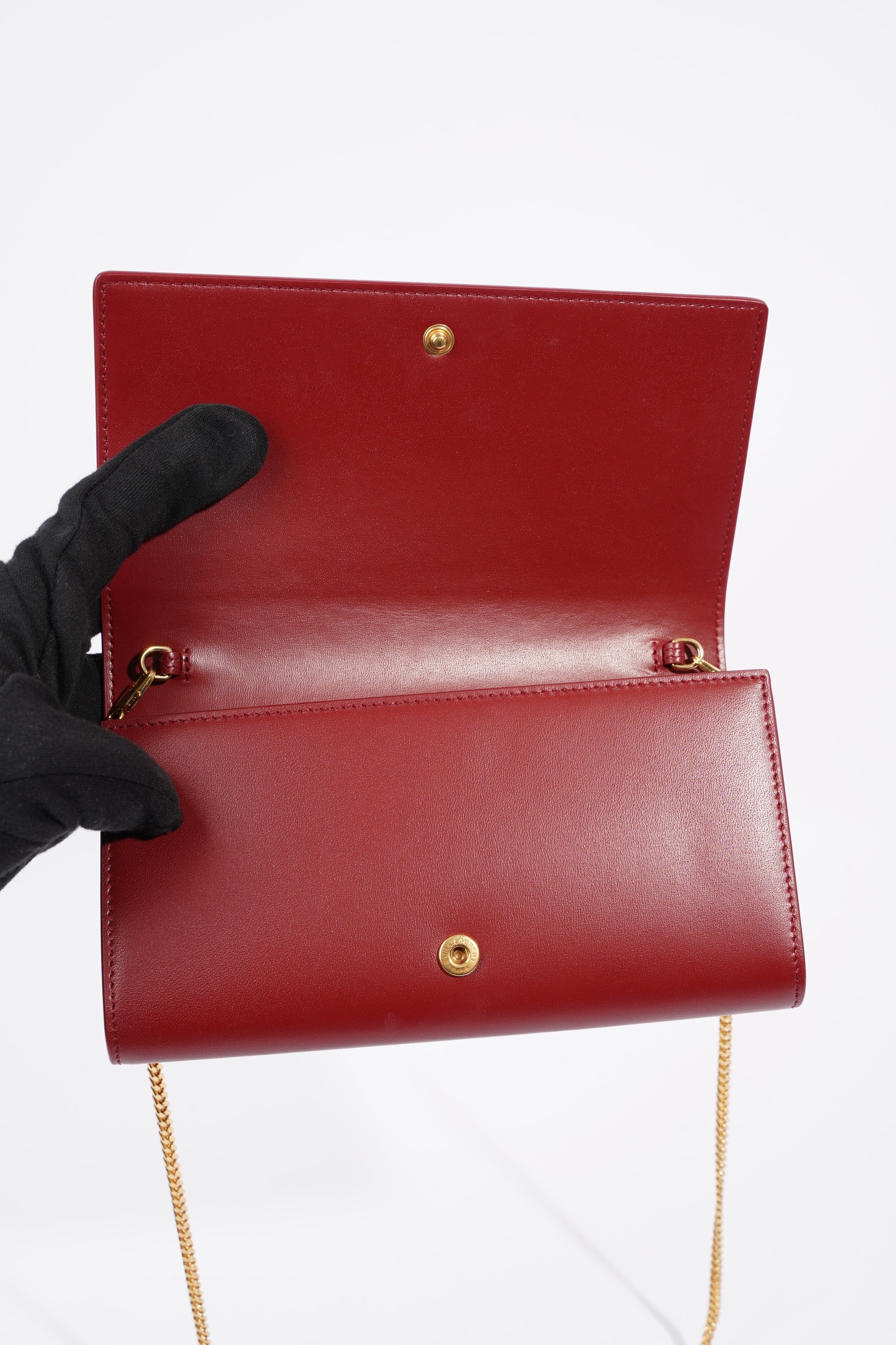 Saint Laurent Womens Mini Paris Bag Red Leather