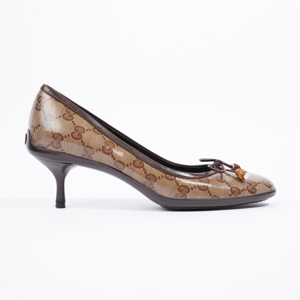 Gucci Womens GG Pump Beige / Brown EU 37.5 / UK 4.5