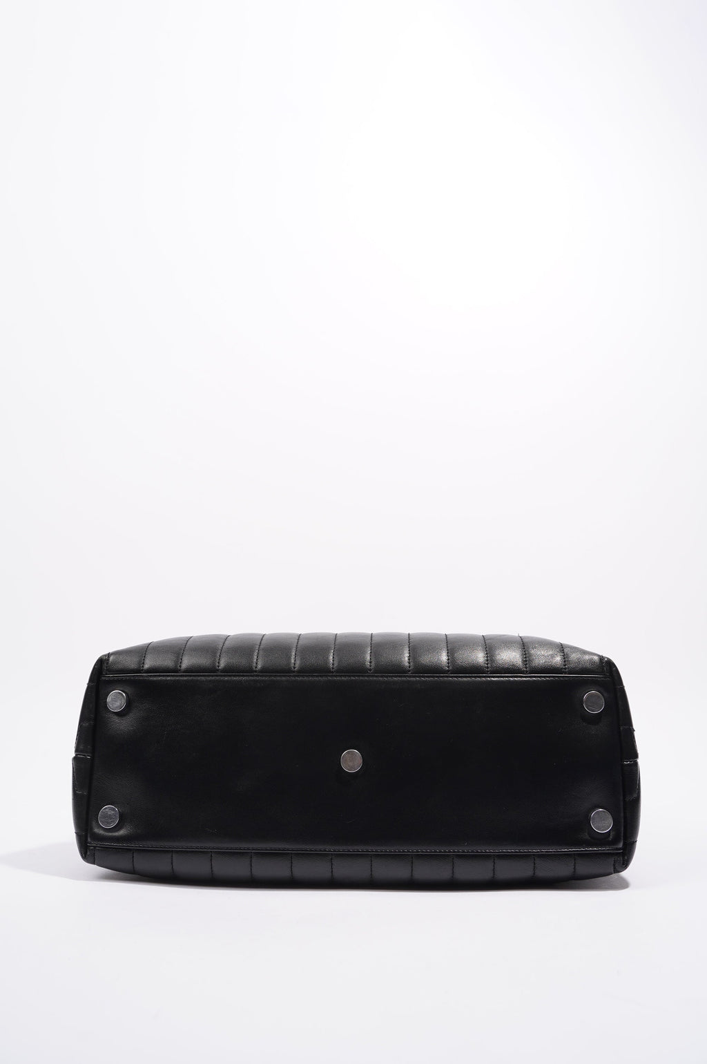 Saint Laurent Womens Lou Lou Shopper Bag Black / Silver Large