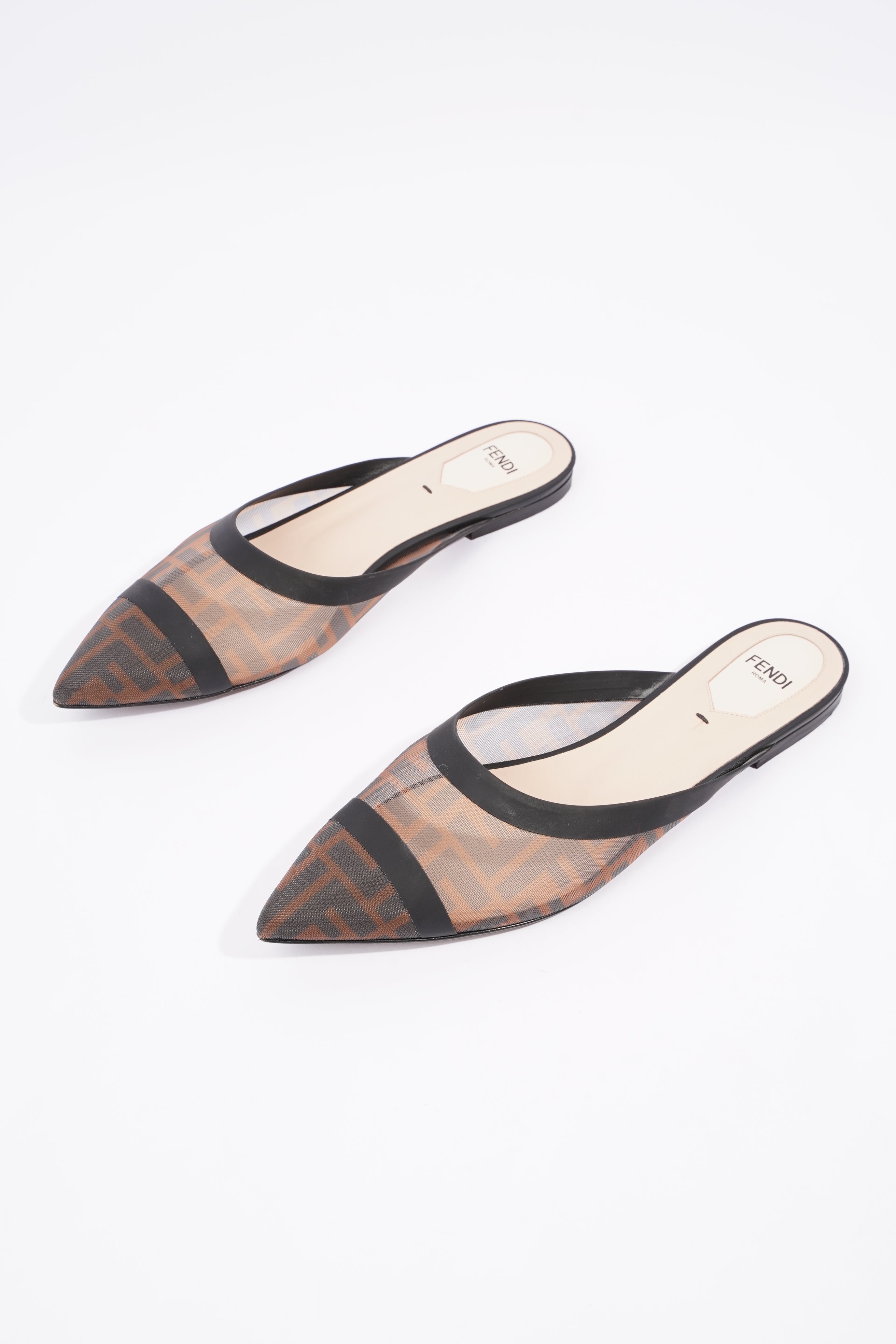 Fendi Womens Mesh Pumps Zucca Print EU 39 / UK 6