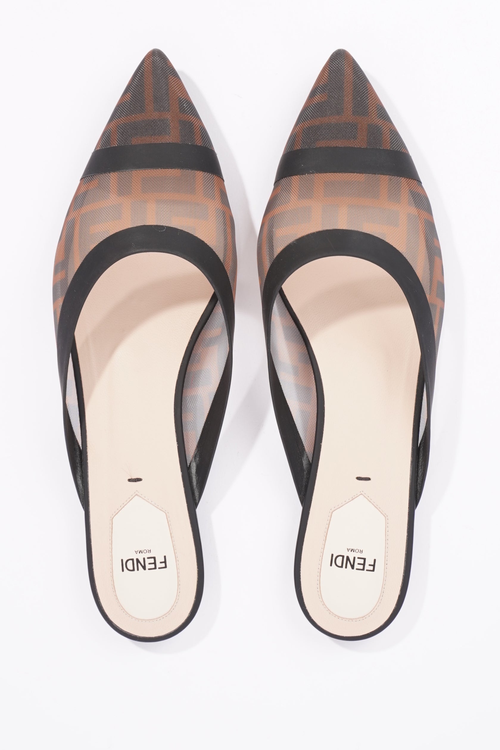 Fendi Womens Mesh Pumps Zucca Print EU 39 / UK 6