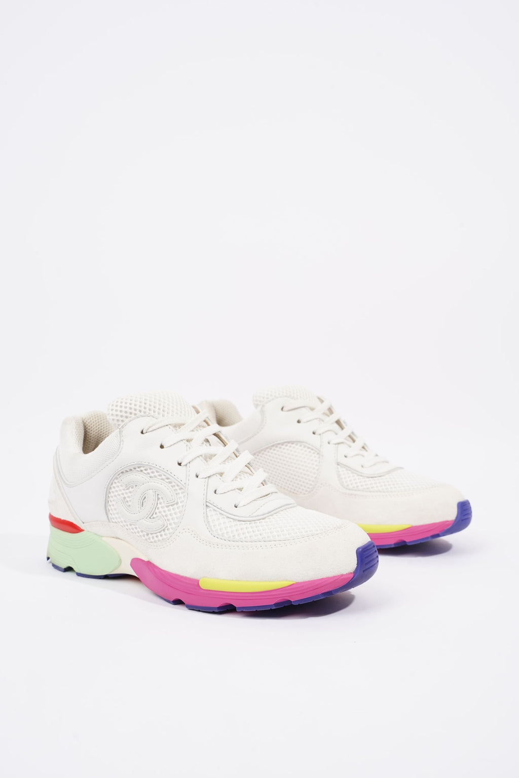 Chanel Womens CC Logo White / Multi Midsole EU 36.5 / UK 3.5