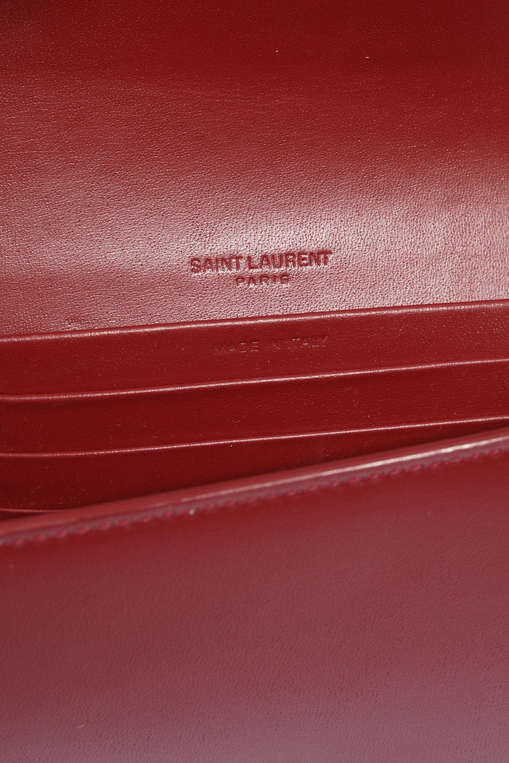 Saint Laurent Womens Mini Paris Bag Red Leather