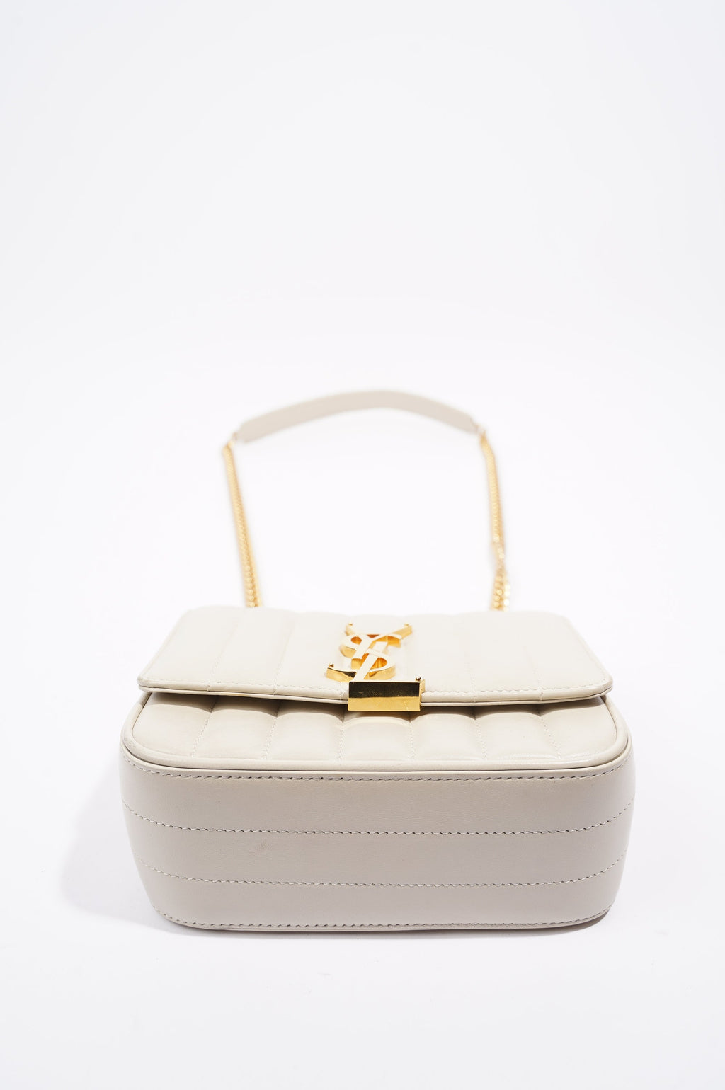 Saint Laurent Womens Vicky Bag White Small