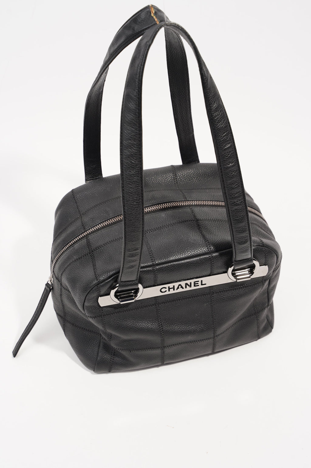 Chanel Womens Chocolate Box Bowling Bag Small
