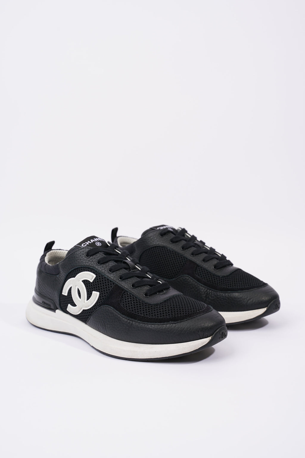 Chanel Mens CC Logo Black / White EU 43 / UK 9
