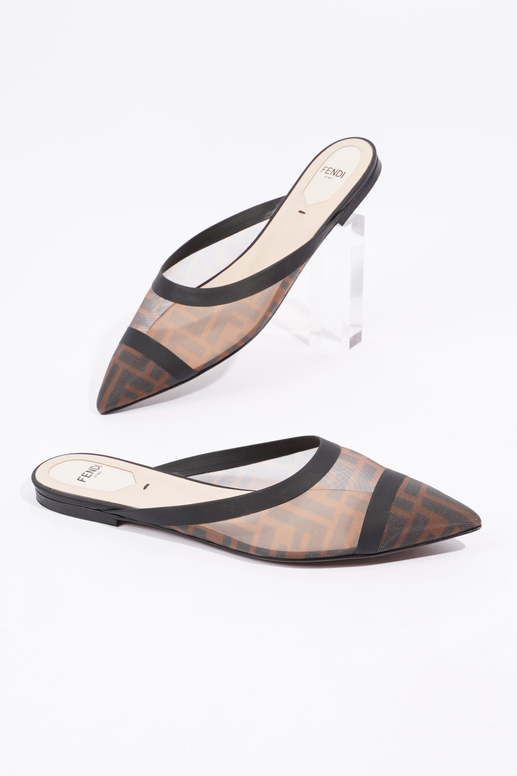 Fendi Womens Mesh Pumps Zucca Print EU 39 / UK 6