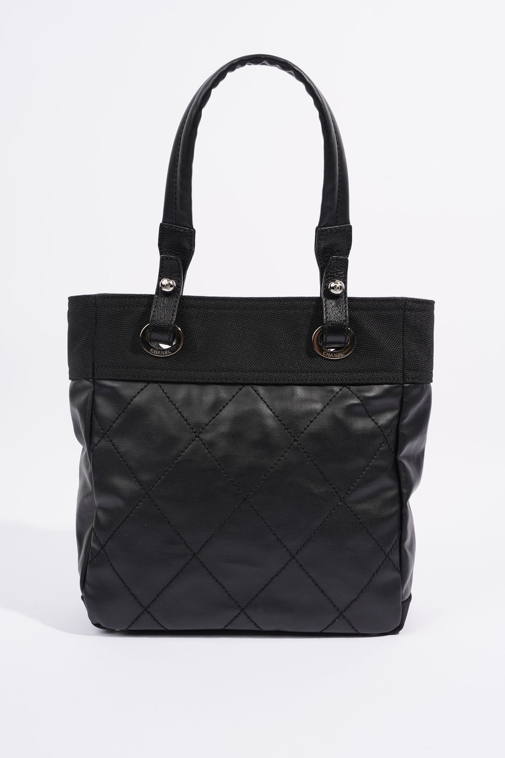 Chanel Paris Biarritz Tote Black Canvas