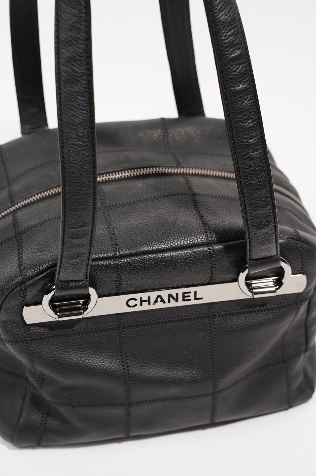 Chanel Womens Chocolate Box Bowling Bag Small