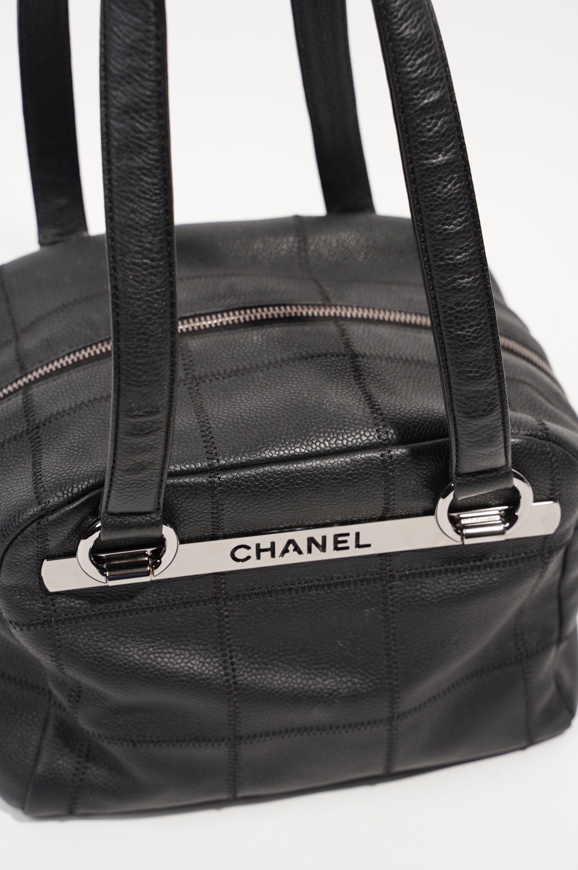 Chanel Womens Chocolate Box Bowling Bag Small