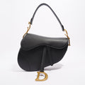 Christian Dior Womens Saddle Bag Black Leather
