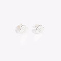Gucci Womens Heart Shaped Earrings Silver
