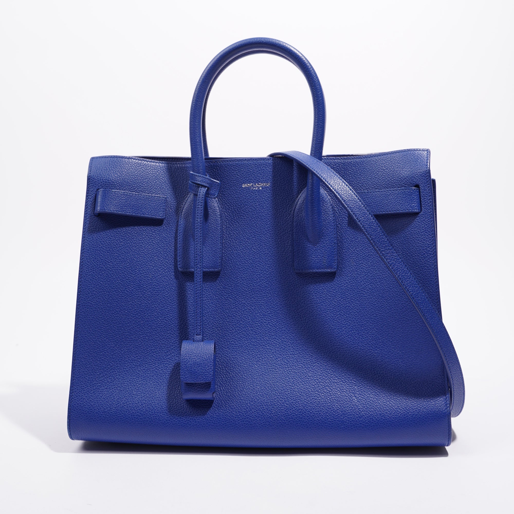 Saint Laurent Womens Sac De Jour Blue Small