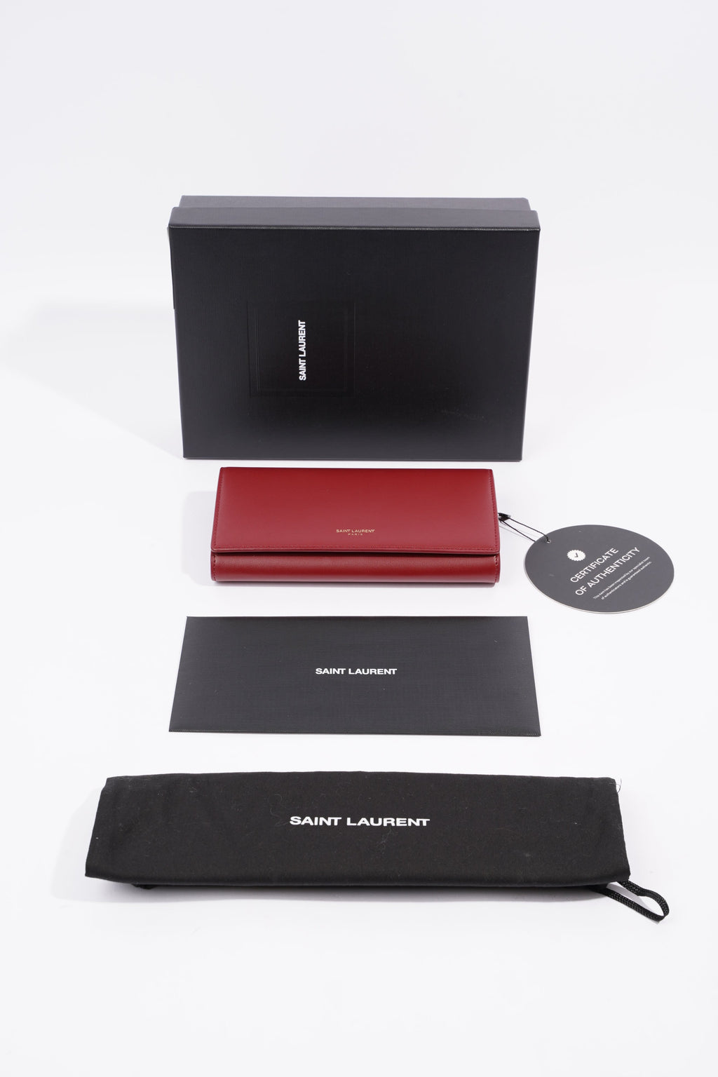 Saint Laurent Womens Mini Paris Bag Red Leather