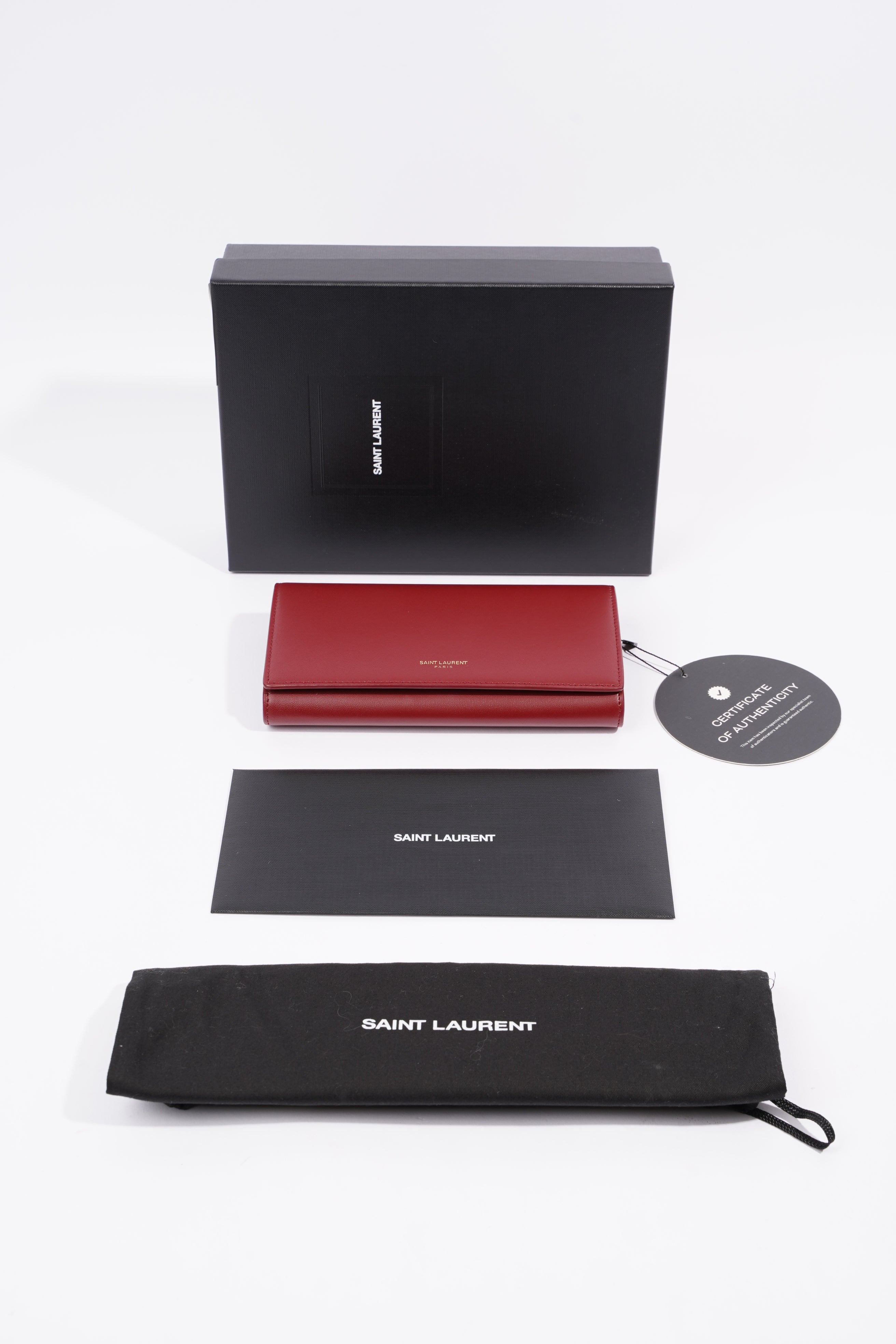 Saint Laurent Womens Mini Paris Bag Red Leather